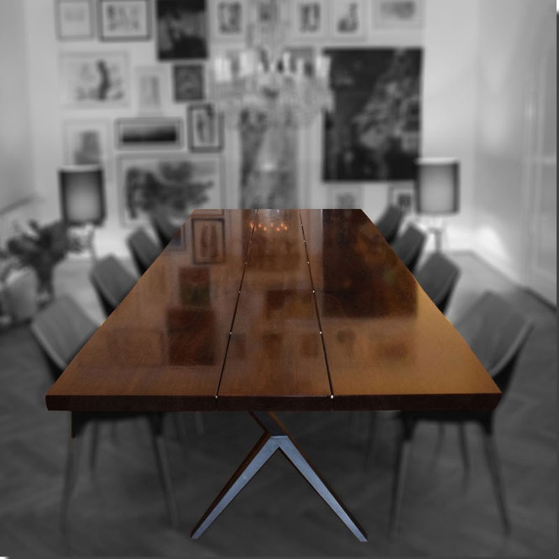Herskabeligt & smukt spisebord af valnÃd • mann design